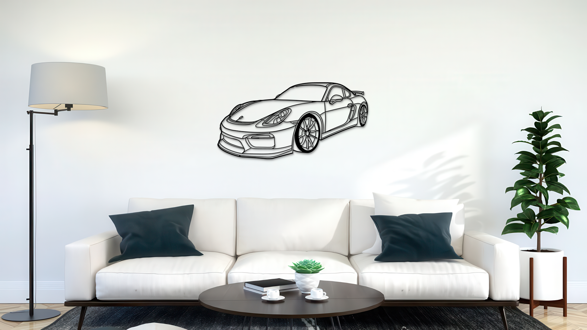 Porsche GT4 981 sideangle front