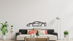 Metallsilhouette Ferrari 458 Speciale - Wandbild side - Laserking - Different Way of Art ®