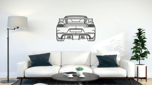 Metallsilhouette Porsche 982 GT4RS - Wandbild back - Laserking - Different Way of Art ®