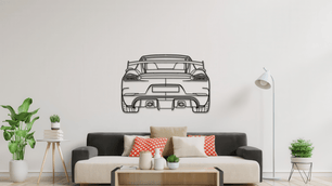 Metallsilhouette Porsche 982 GT4RS - Wandbild back - Laserking - Different Way of Art ®